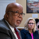 Chairman Bennie Thompson, D-Miss., and Vice Chair Liz Cheney, R-Wyo., of the House panel investigating the Jan. 6 U.S. Capitol insurrection, testify before the House Rules Committee seeking contempt of Congress charges against former President Donald Trump’s White House chief of staff Mark Meadows for not complying with a subpoena, at the Capitol in Washington, Tuesday, Dec. 14, 2021.